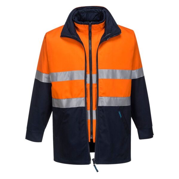 Hume Hi Vis 4-in-1 Contrast Work Jacket Thumbnail